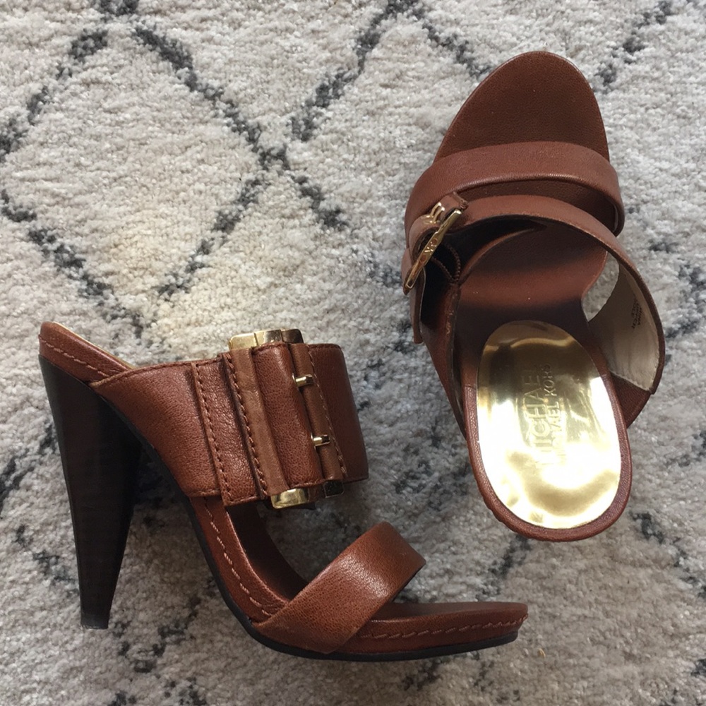 Michael Kors Leather Buckle Heels
